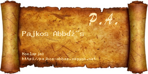 Pajkos Abbás névjegykártya